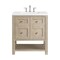 James Martin Vanities 30'' Single Vanity, Whitewashed Oak w/ 3 CM White Zeus Quartz Top 330-V30-WWO-3WZ - alternate 1